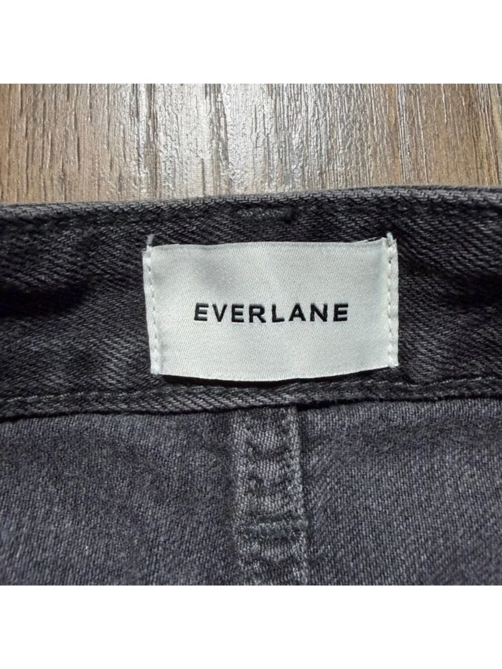 Everlane The Paneled Ultra Wide Leg Jean Twilight Washed Black Size 26R NWT